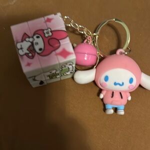 Cute Pink Character Keychain Toy